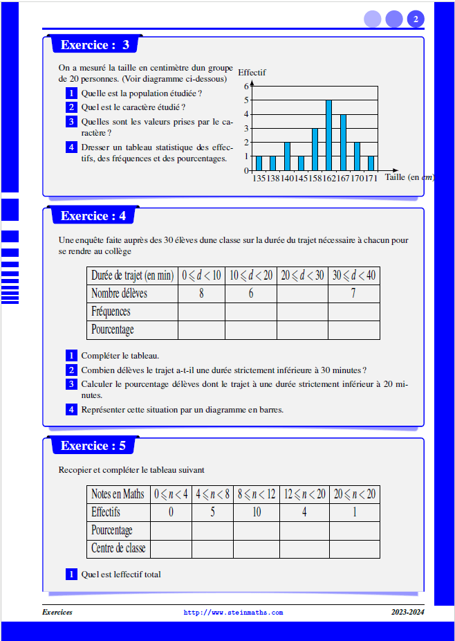 Série N° 21 – 1AC – - Steinmaths